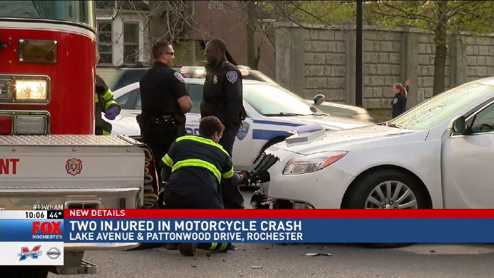 Two injured in motorcycle crash on Lake Avenue WHAM