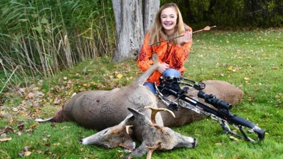 14yearold Green Bay girl shoots two deer with one arrow while hunting