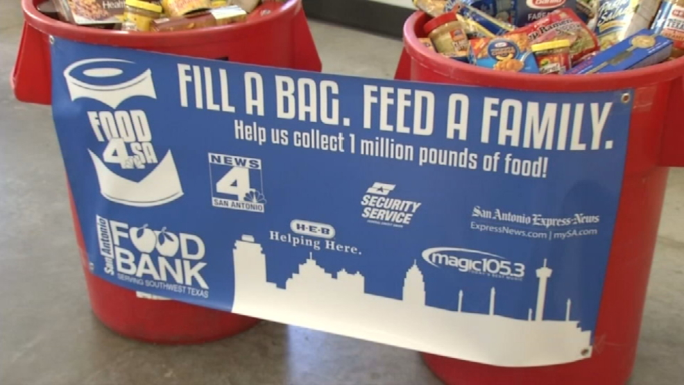 Help SA Food Bank reach 1M pound goal through 'Food 4 SA' drive WOAI