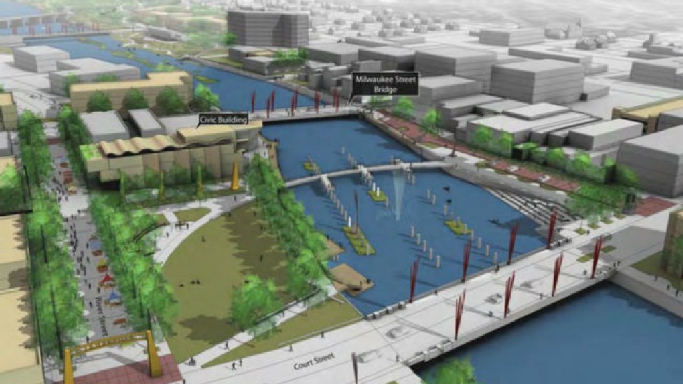 Parking plaza demolition opens Rock River to revitalize downtown