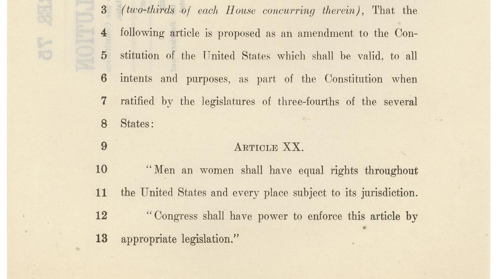 equal rights amendment ratification