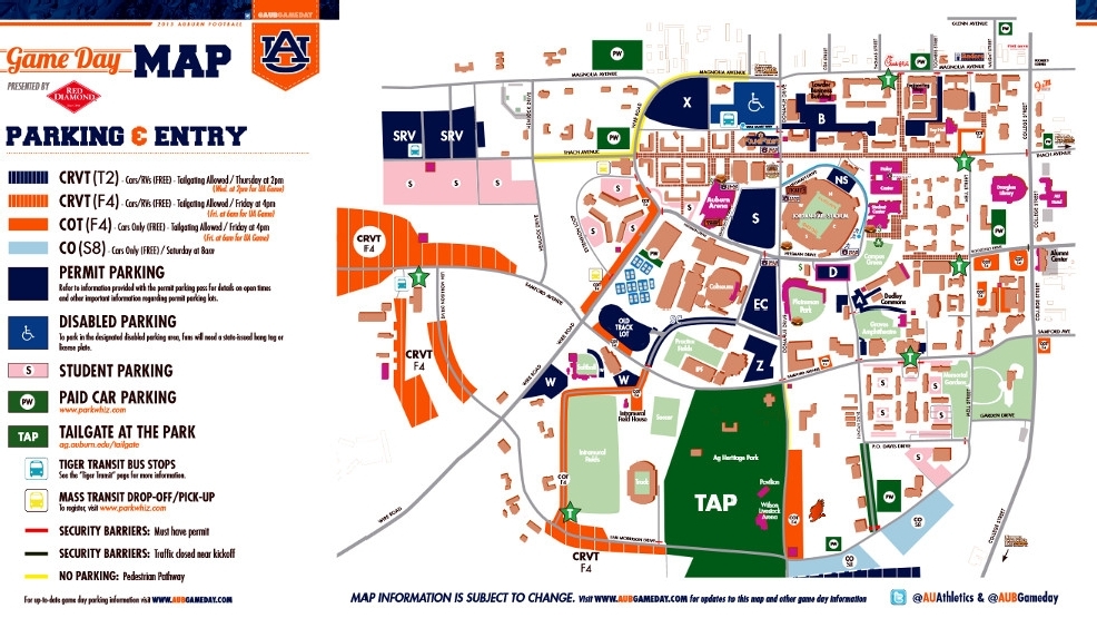 Auburn adds 2,000 gameday parking and tailgate spaces for 2013 football
