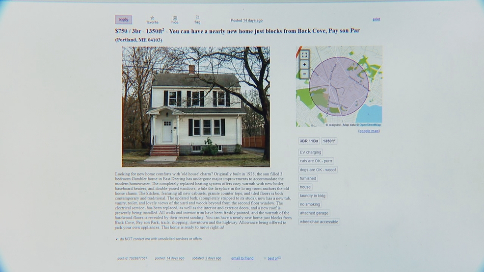 Maine Realtor Warns Of Listing Being Used To Rip Off Renters Wgme