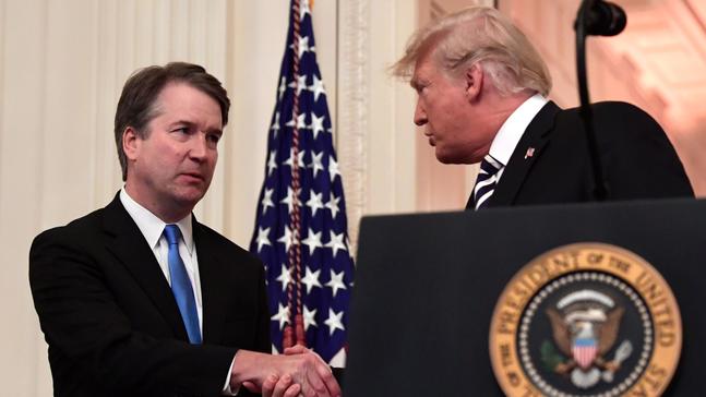 Trump attends Kavanaugh ceremony at Supreme Court