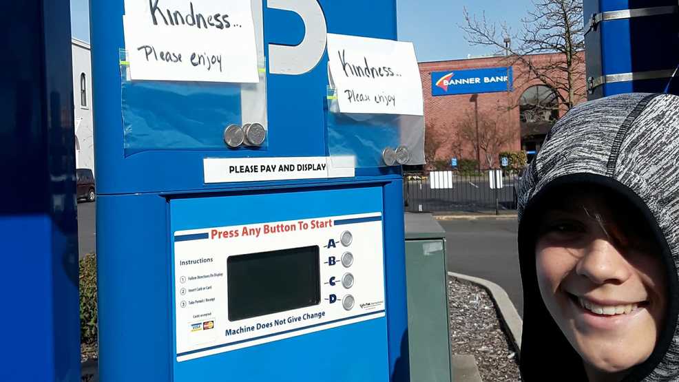 on last day of spring break, mother and son help pay it forward